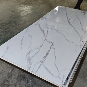 Panneau mural en <span class=keywords><strong>PVC</strong></span>, feuille <span class=keywords><strong>de</strong></span> marbre UV, imitation bois - Product Image 4
