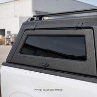 Bâche rigide inclinée pour camionnette, noir mat, fixation sur rail de benne, abri de chargement pour la protection de la marchandise
