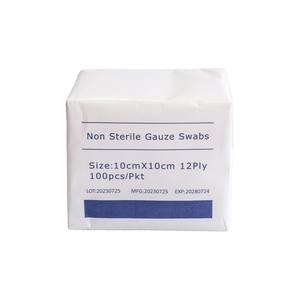 Medmount Médical Jetable 100% <span class=keywords><strong>Hydrophile</strong></span> 13 15 17 19 28 Fils <span class=keywords><strong>Coton</strong></span> Gaze Éponge Pansement Tampon Écouvillon Emballé Individuellement - Product Image 2
