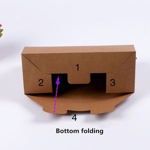 กล่องกระดาษคราฟท์ธรรมดาสำหรับบรรจุเค้กโรลแบบมีหูหิ้วและแผ่นรอง - Product Image 6