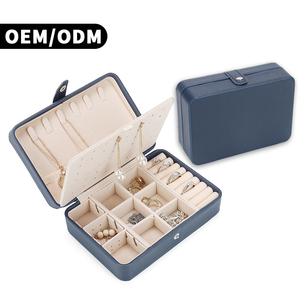 Портативный Мини искусственная кожа 2 слоя путешествия организатор ювелирных изделий коробка для женщин - Product Image 1