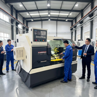Tour CNC horizontal à lit plat ShanDong, mini-tour CNC à broche unique avec commande GSK CK6132 pour le métal