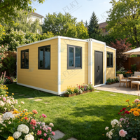 Villa préfabriquée de luxe FLKT avec murs en verre double vitrage Low-E, maison conteneur extensible de 20 pieds, plafonds hauts modernes, chambre modulaire