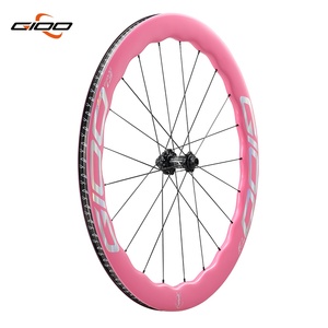Juego de Ruedas para Bicicleta de Carretera <span class=keywords><strong>GIOO</strong></span> F1 PRO de Alta Calidad, Fibra de Carbono Toray T800, Color Rosa, Freno de Disco, Ciclismo Urbano, Ultraligeras, 26 mm, 45/50 mm - Product Image 4
