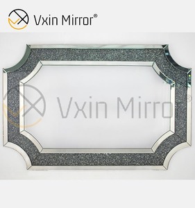 2022 New Modern Wall <strong>Mirror</strong> Crushed Diamond Glass Refined Rectangle Shape Decorative <strong>Mirror</strong> 4mm Thick Bathroom Living <strong>Room</strong> <strong>Bed</strong> - Product Image 2