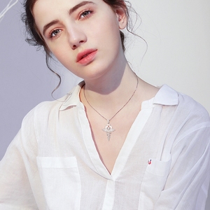 Đồ Trang Sức Mỹ 925 Sterling <span class=keywords><strong>Silver</strong></span> Caduceus Thiên Thần Điều Dưỡng Theo Chủ Đề Mặt Dây Chuyền Vòng Cổ - Product Image 3