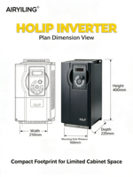 Variateur de fréquence avancé Holip Danfoss HLP-C100 11KW 15HP pour contrôle de pression constante AC VFD pour compresseur d'air à vis