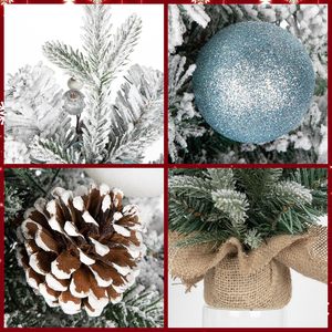 45-90cm nuevo estilo Gillter Light soporte de madera Mini árbol de Navidad decorado pequeño árbol de Navidad productos de decoración de Navidad - Product Image 3