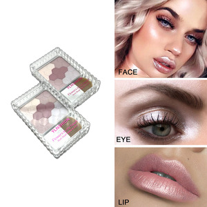 บลัชออนเนื้อใสแวววาว5<span class=keywords><strong>สี</strong></span>แต่งหน้าเป็นธรรมชาติแบบพกพาสีสูงไฮไลท์บลัชออน - Product Image 4