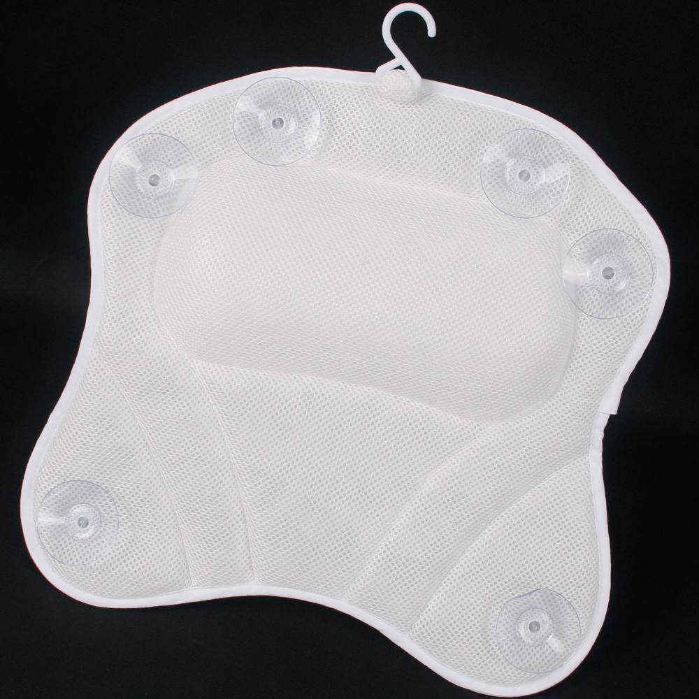 Стеганая сетчатая Роскошная подушка для ванны для женщин и мужчин, эргономичная подушка для ванны для шеи и головы, дышащая