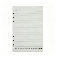 Carnet à spirale A6 en cuir PU personnalisé avec logo, classeur à 6 anneaux, agenda rechargeable à feuilles mobiles, couverture rigide, papier quadrillé