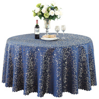 Nappe en tissu de polyester de vente chaude 120 nappe ronde de fête d'événements de mariage
