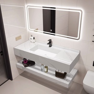 Seamless slate basin ceramic basin integrated washbasin bathroom washbasin hotel B B washbasin - Product Image 3