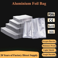 Sacs sous vide en aluminium pour emballage de sorgho sec, haricots, riz, scellés à chaud, pour sushi, pizza, sucre, stockage