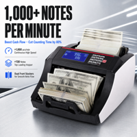 Compteur de billets LCD 03E avec 11 méthodes de détection, empileurs frontaux doubles, machine de comptage de devises multiples pour banque