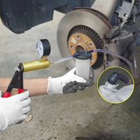 Kit de testeur de pompe à vide portatif pour voiture, jauge de vide automobile et kit de purge de liquide de frein, outil de réparation de pompe à vide