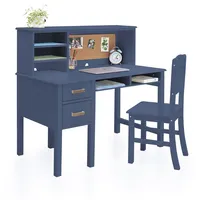 Bureau d'étude en bois pour enfants avec chaise à tiroir et armoires de tableau d'affichage Bureaux d'ordinateur pour enfants Bureau d'étude d'angle pour enfants étudiants