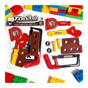 Creative <b>Builder</b> Tool Set Wooden Workbench Toolbox Engineer Toy Drill Construction Pretend Play Learning Development Toy - Product Image 6