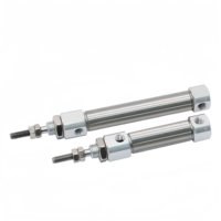 Cylindre pneumatique à double effet pour fournisseur, mini, petit, type CDJ2B, tige simple, alésage 10mm 12mm 16mm, course 20mm 25mm 30mm 150mm