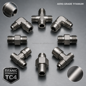 Raccord de tuyauterie en titane TC4 usiné CNC de précision, haute résistance, service de fabrication OEM sur mesure - Product Image 1