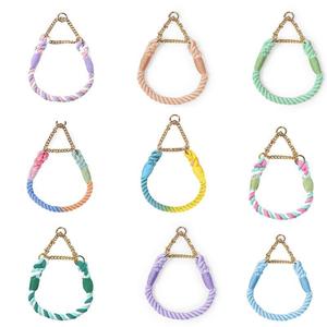 2025 tejido colorido multicolor opcional poliéster algodón mascota Collar Anti-Explosión choque Collar para perros medianos y grandes - Product Image 6