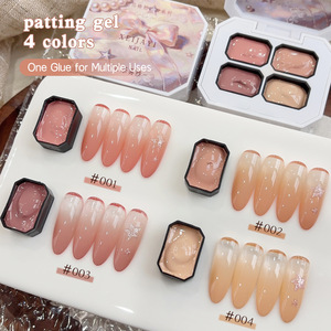Nuevo Gel de Uñas en 4 Colores, Paleta de Gel para Uñas con Degradado Nude, Gel Pigmentado para Arte de Uñas UV LED, Multiusos para Salón de Uñas - Product Image 3
