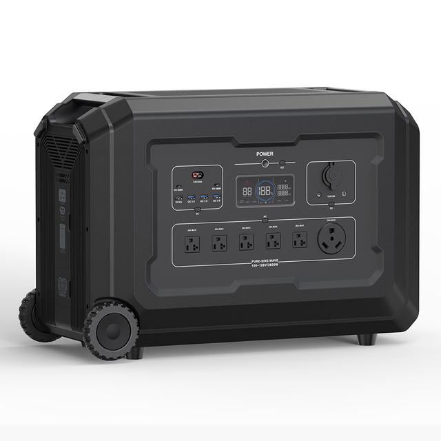 Portable Station 3600Wh Fs-004 2.7H Fast Charge 5 AC Outlets 3600-7200W LiFePO4 Battery MPPT External Battery Pure Sine Wave