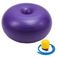 Ballon de yoga en PVC givré anti-explosion épais 50 cm, ballon d'équilibre Pilates en forme de donut pour amincissement