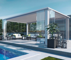 Pergola a Muro 2,5x2,5m con Sistema di Drenaggio Integrato, Telecomando e Impermeabilizzazione per Balcone e Giardino - Product Image 5