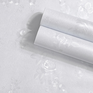 Classic Peony Rose Flower Floral Plain Silk <strong>Texture</strong> Wallpaper Wall <strong>Paper</strong> Rolls PVC Self Adhesive Wallpaper - Product Image 2