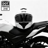 Helm Motor Flip Up Putih Baru Bersertifikasi DOT Desain Modular dengan LED & Logo Kustom Opsional Bahan ABS