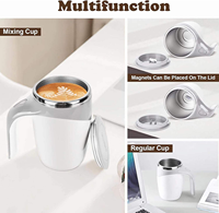 Mug à café à agitation automatique avec logo personnalisé, en acier inoxydable, intelligent, à agitation magnétique, pour lait, poudre de protéines