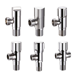 Venta al por mayor de fábrica: Nuevo grifo angular de latón de 2 vías para baño, montado en pared, con materiales de cobre - Product Image 2