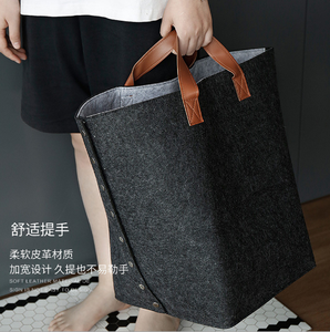 Square shape grocery <b>felt</b> <b>storage</b> <b>basket</b> dirty clothes hamper large folding toy <b>storage</b> <b>basket</b> clothes sorting <b>basket</b> - Product Image 4