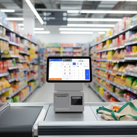 Sistema POS con Pantalla Táctil de 15.6 Pulgadas, PC Todo en Uno, Software Inteligente, Caja Registradora, Terminal POS Android para Comercio Minorista y Restaurantes