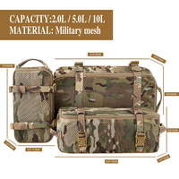 KRYDEX Camo Tactique Accessoire Pochette Emballage Cubes 3PCS Zipper EDC Pouch Outil Sac De Rangement