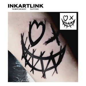 สติ๊กเกอร์ลายสักชั่วคราวลายตาหัวใจ ขายส่ง ติดทนนาน 15 วัน กันน้ำ ผลิตจากน้ำผลไม้ธรรมชาติ สำหรับตกแต่งแขน จำหน่ายจำนวนมาก - Product Image 2