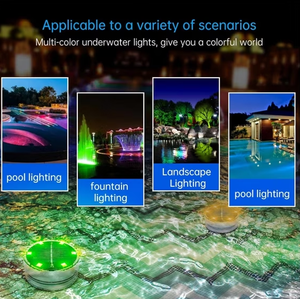 Lampes solaires subaquatiques, lampes LED submersibles pour piscine avec télécommande, 16 couleurs, lampes flottantes pour piscine - Product Image 4