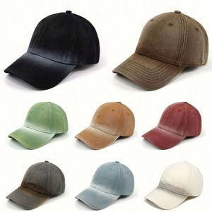 Wholesale Custom Retro Vintage Denim Baseball Cap Sporty Common Gradient Color Soft-<b>Top</b> Street Style for Personalized Use - Product Image 1