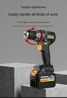HIERKIN Personnalisable Sans Fil 13MM Lithium Ion Brushless Perceuse Électrique Ensemble Couple Élevé Vitesse Variable Support OEM