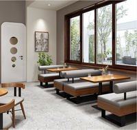 Tables et chaises de restaurant en bois Restaurant de style occidental Cafétéria Bar Restaurant Meubles Café Meubles