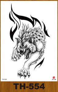 थोक रंग भेड़िया टाइगर चीता ओल्स लोमड़ी हाथ की बॉडी आर्ट अस्थायी वाटरप्रूफ कस्टम टैटू स्टिकर पुरुष महिला के लिए - Product Image 5