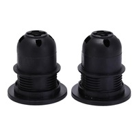 Douille de lampe en plastique blanc Durable E27, douille de tête de lampe à demi-fil