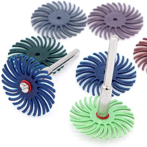 Pexmientas Outils de bijoutier rotatifs de 1 pouce, brosses à polir les métaux <span class=keywords><strong>Dremel</strong></span>, disque à poils radiaux - Product Image 1