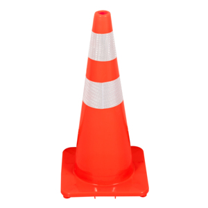 Cônes de signalisation routière hautement réfléchissants pour la sécurité routière et la visibilité nocturne, vente en gros d'usine - Product Image 1