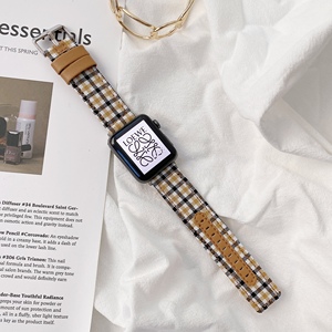 สายรัดข้อมือไนล่อนลายสก๊อตสำหรับ <span class=keywords><strong>Apple</strong></span> <span class=keywords><strong>Watch</strong></span>,สายนาฬิกาข้อมือขนาด44Mm 40MM 42Mm 38Mm IWatch Series 7 6 5 4 3 2 1 - Product Image 4