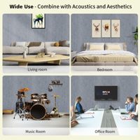 Panneaux sonores haute densité peut bricolage babillard auto-adhésif supportant la vente en gros et la personnalisation panneau acoustique