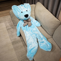 Grand ours poupée marionnette coton doux peau semi-finie en peluche jouet pour filles câlin jouet ou sac modèle cadeau pour enfants-chaud vide peluche jouet