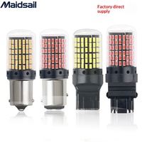 Feu de signalisation automobile 1156 anti-étincellement, feu arrière S25 144SMD haute luminosité, adapté aux feux de recul 7440