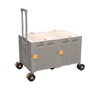 Nouveauté : <span class=keywords><strong>chariot</strong></span> utilitaire pliable en plastique portable, <span class=keywords><strong>chariot</strong></span> de courses pliable pour le shopping, le camping et le rangement - Product Image 2